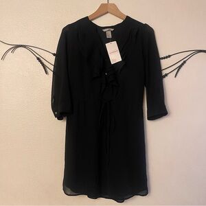 H&M Elegant Black Long Sleeve Dress